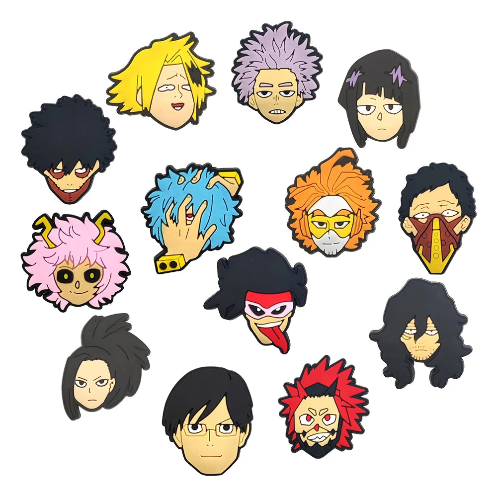 Hot Toys Japanese Manga 10-132pcs Shoe Charms My Hero Academia PVC Shoe Accessories Decoration Party Kids Xmas Halloween Gifts