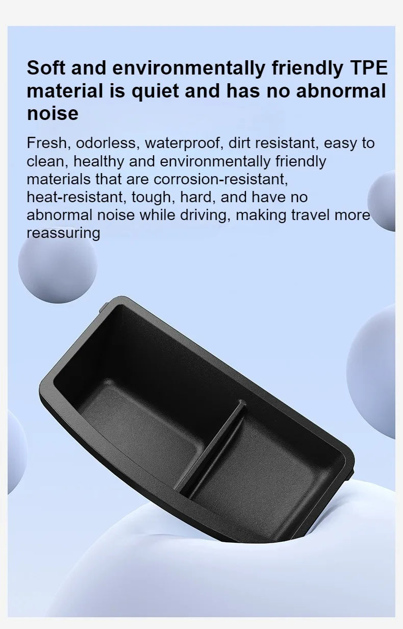 Under Seat Storage Box For Tesla 2026 Model YL 6-Seat TPE Drawer Front Rear Seat Lower Organizer Tray Car Interior Accessories