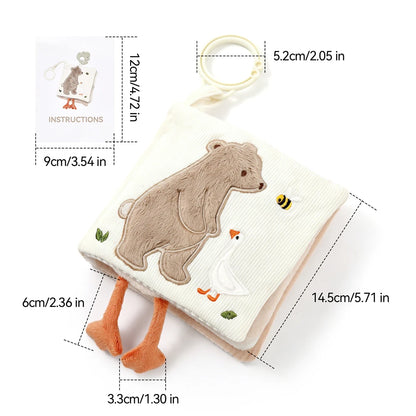 Soft Baby Sensory Toy Cloth Book Tissue Box Security Blanket Plush Cube Crinkle Sounds Mirror Fine Motor Skills 9 Styles Toys