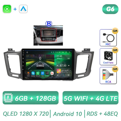 For Toyota RAV4 Rav 4 XA40 2012 - 2018 Car Radio Android Multimidia Player Navigation GPS Carplay Auto Stereo Intelligent System