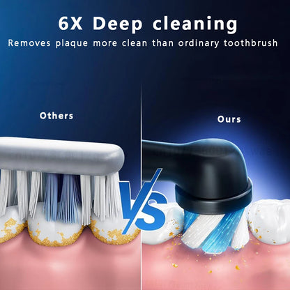 Smart Electric Toothbrush Rechargeable Tooth Brush 5 Mode Smart Timer Teeth Clean Electric Teethbrush with 8 Teethbrush Heads