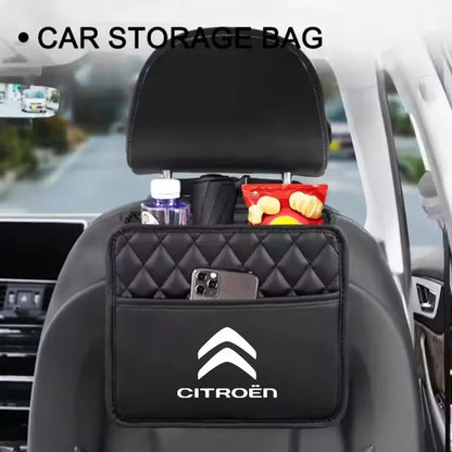 Multifunctional Car Seat Storage Bag Leather Storage Bag For Citroen C1 C2 C4 C5 C3 C4L C8 Berlingo Xsara Picasso Accessories
