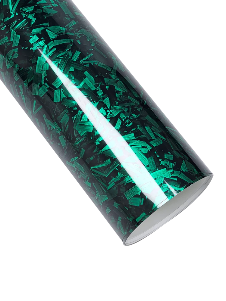 Motorcycle Sticker High Gloss Forged Flower Carbon Green Shiny Black Wrap Vinyl Car Body Films Stickers on Motorcycle Vinyls