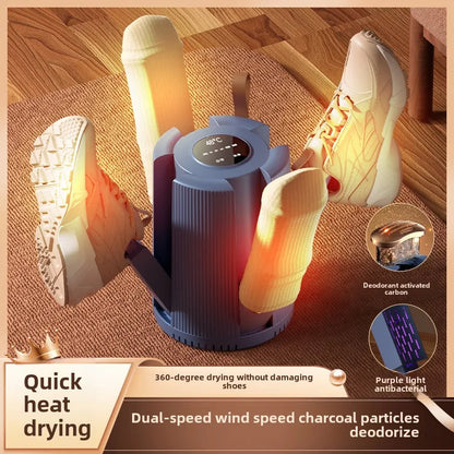 Multifunction shoe drying machine Shoe Dryer with Intelligent Timer Effectively Eliminates Odors Household 4 brackets shoe dryer
