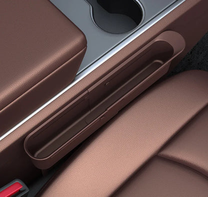 2PC Adjustment Car Seat Gap Storage Box Universal Auto Slot Organizer For Driver Pessenger Phone Key Pocket Interior Accessorie