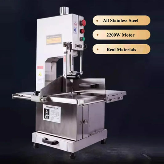 Stainless Steel Large Meat Slicer Machine Commercial Meat Bone Saw Machine Semi-automatic Fish Cutting Machine