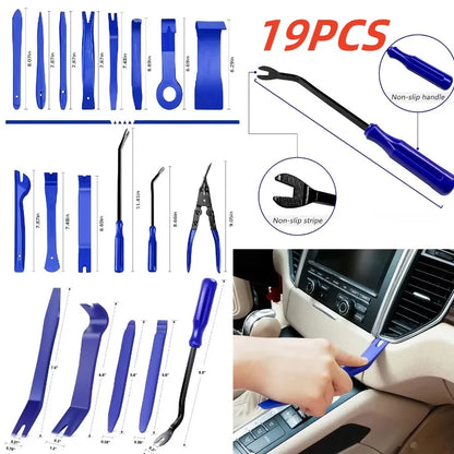 19/11/5PCS Auto Dismantle Tools Kit - Easy-to-Use Plastic Pry Tool Set for Car Door Clips, Radio Panels & Audio Repair