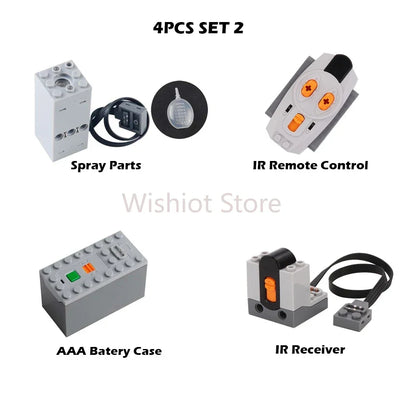 Technical Light Spray Parts Mould King Fogger Legoeds-Compatible Building Blocks MOC Supercar Retro Steam Train Chimney Smoke