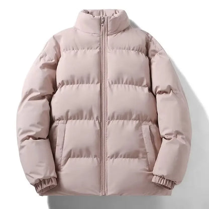 Winter Thermal Thick Unisex Jackets Fashion Warm Snow Couples Coat Parkas Loose Oversized Puffer Coat Outwear Apricot Blue Parka