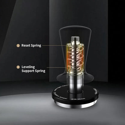 MHW-3BOMBER Coffee Tamper 51/53.35/58.35MM 2 Springs Espresso Tamper Stainless Steel Thread Base Home Barista Coffee Accessories