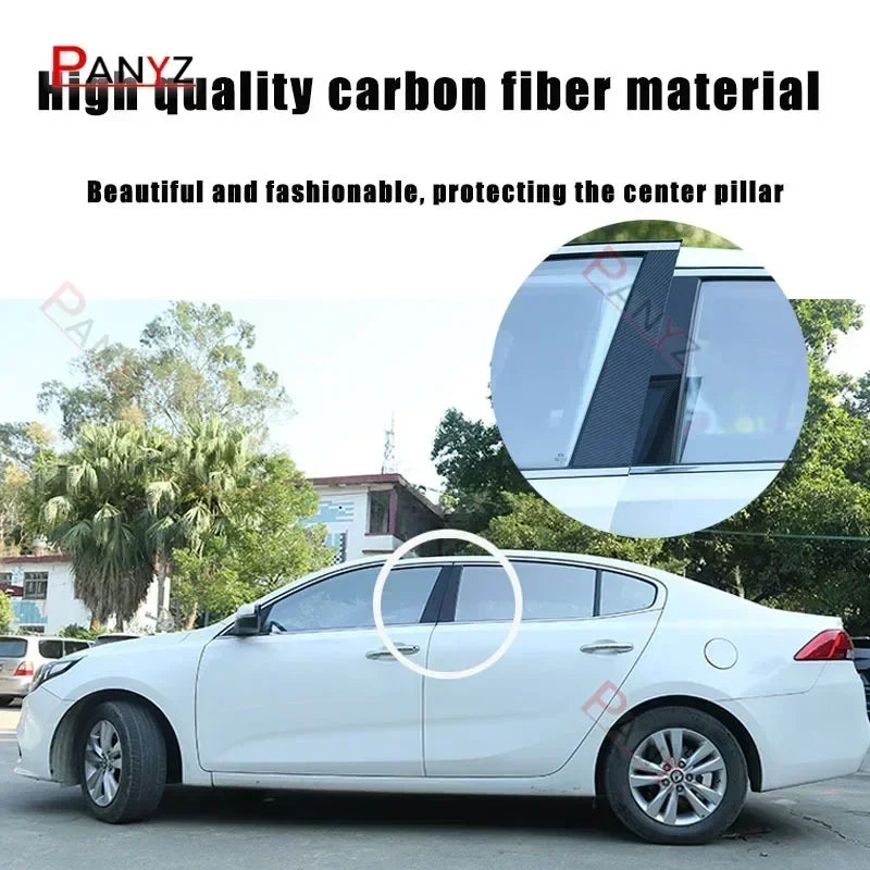 New Hot 6PCS Gloss Black  Polished Pillar Posts For Land Rover Discovery 3 4 2006-2016 Window Trim Cover BC Column Sticker
