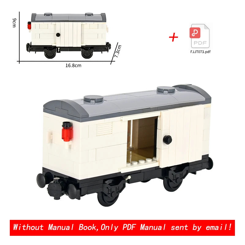 26cm Retro Double-Deck Passenger Train Car Building Blocks Model Green Gray Classic Train Display Toy for Hobbyists