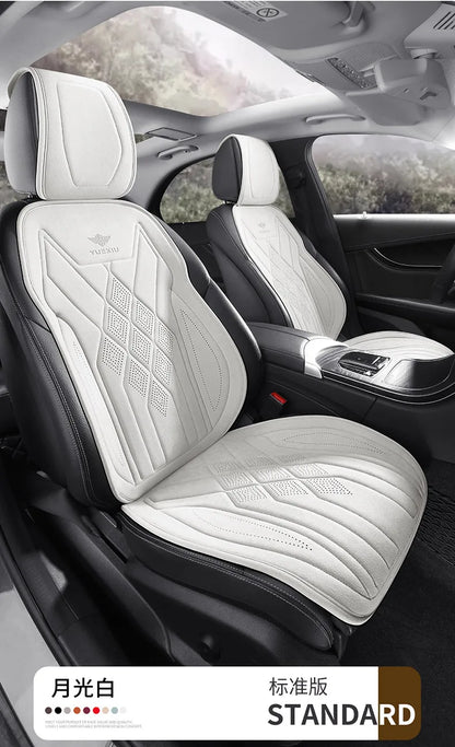Perforated Suede Seat Cover Universal Four Seasons Cars Seats Covers Breathable Seat Non-slip Luxury Car Rams Latex Seat Cover