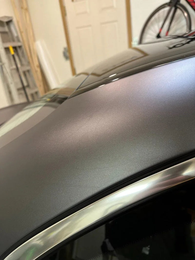 Gunmetal Matte Grey Vinyl Wrap Roll Self Adhesive Film Decal Vehicle Car Wrapping with Air Release
