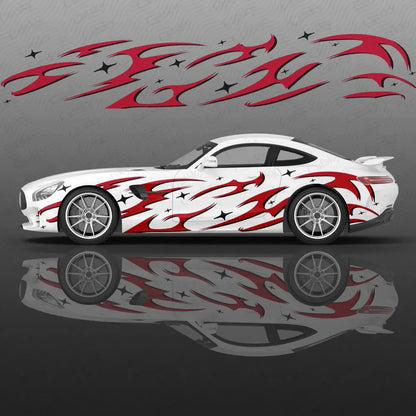 Lightning Line Graphics Car Body Sticker Anime Itasha Vinyl Car Side Decal Sticker Car Decor Sticker Cars Protective Film