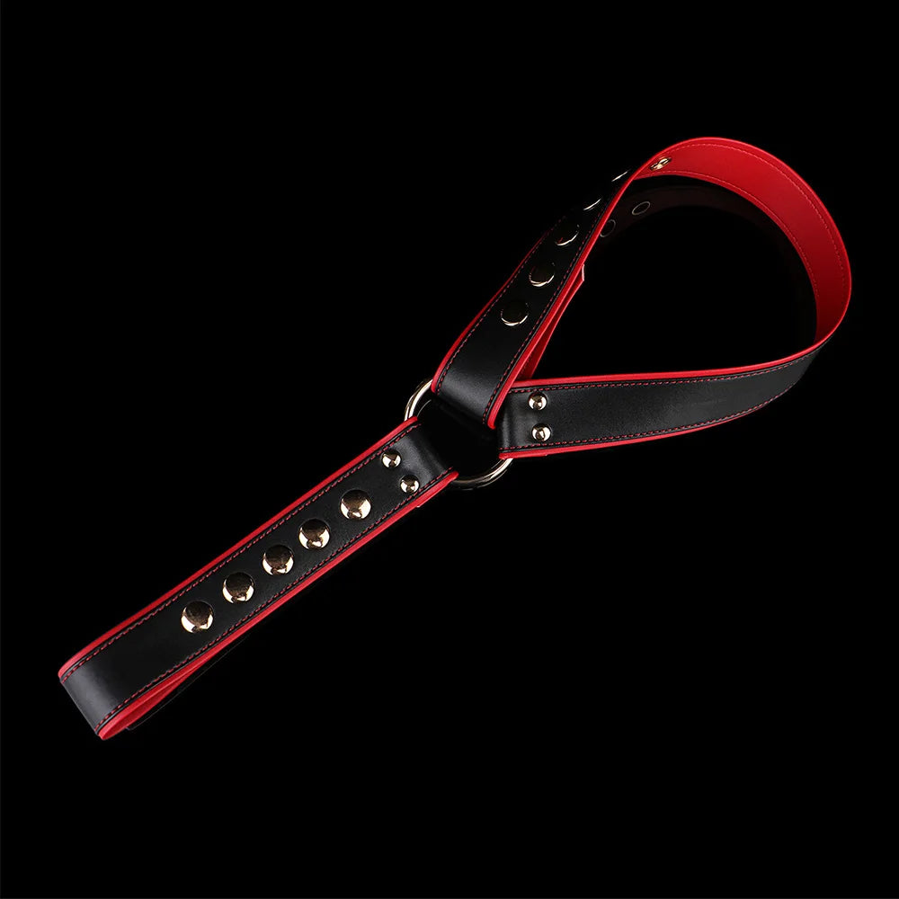 FRKO BDSM Men's Leather Underwear Full Body Harness Men's Thongs and Leather Tops Mens Harnesses Sexy Collar Traction Slave Gay