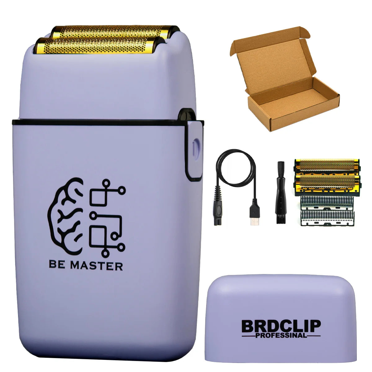 BRDCLIP 108 109 609 Purple Barber Professional 8800RPM 4500mAh Hair Clipper 10000RPM Salon Electric Shaver 7700RPM Hair Trimmer