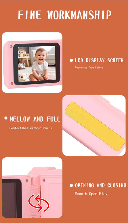 Kids Video Camcorder 1080P 20 MP High Resolution Portable Mini Digital Camera with 2.4 Inch Large Display Screen Birthday Gifts