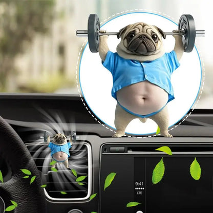 Vent Clips Air Freshener Auto Perfume Fragrance Weightlifting Dog Shape Vehicle Fragrance Auto Perfume Scents For Women Men