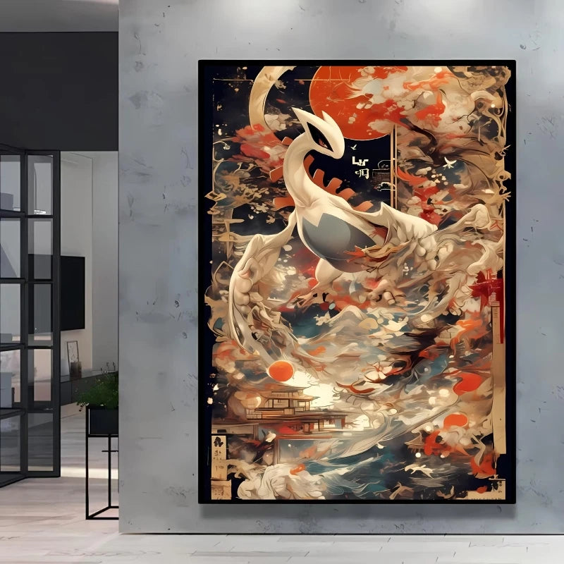 High Quality Pokemon Arcanine Pikachu Wall Painting with Unique Designs and Gorgeous Colors Adding A Touch of Brightness To Wall