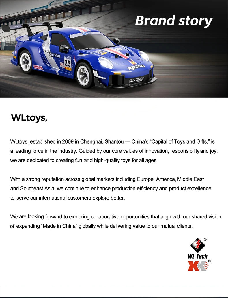 WLtoys 284019-A 284191 1:28 2.4G RC Car With LED Lights 4WD Gyro 30KM/H Remote Control Car Off-Road Drift Vehicle Toys For Kid