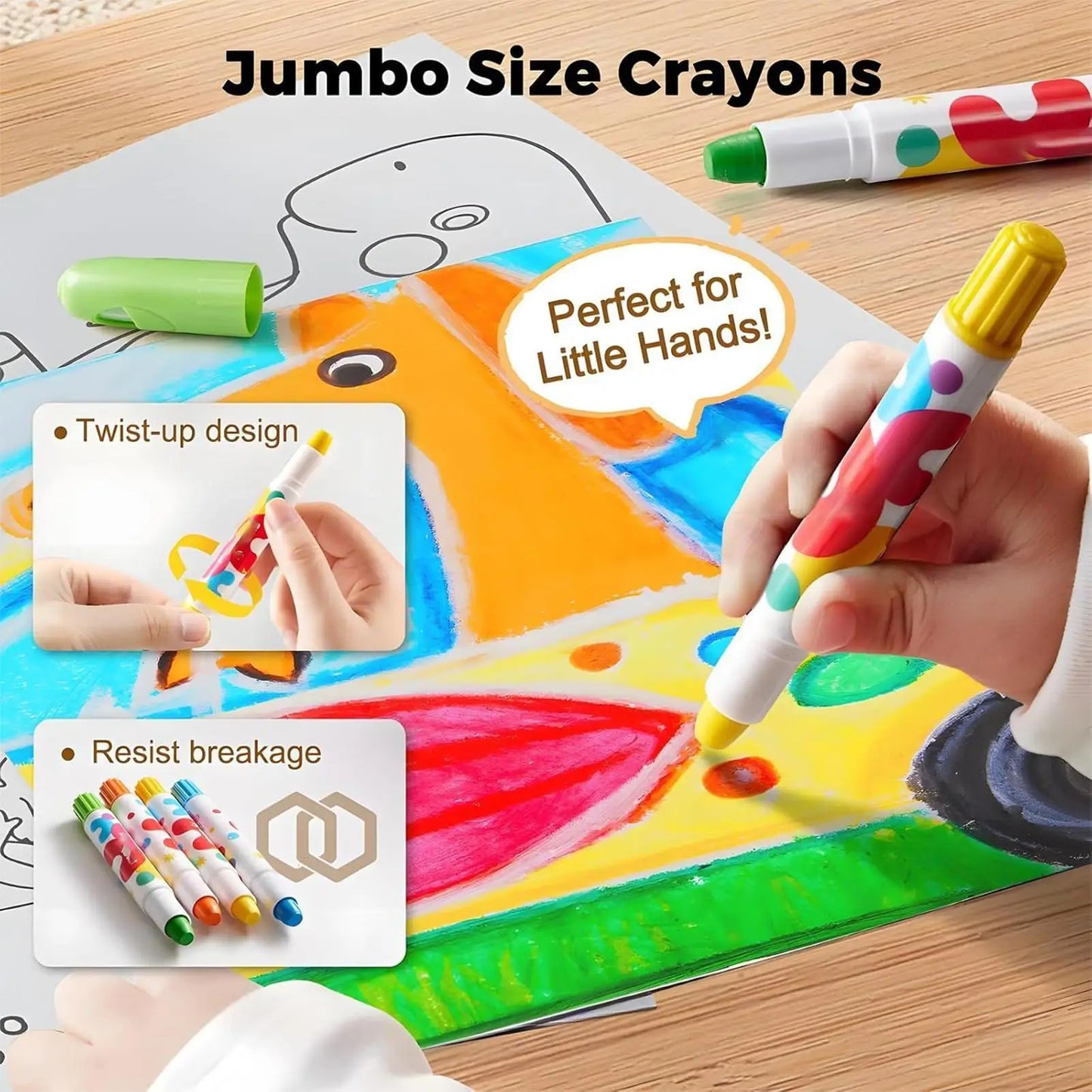 Twistable Washable Crayons 12/24/36/48 Colors Quick Drying Non Toxic Art Supplies for Kids Home School Arts Crafts Birthday Gift
