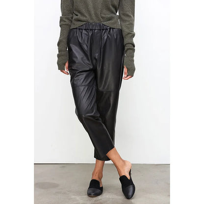 2026 New Streetwear Plus Size Pants Y2k Fashion Genuine Leather Harem Pants Women Real Sheepskin Trousers High Elastic Waist