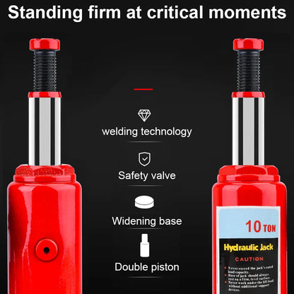 5-20 Ton Hydraulic Bottle Jack Heavy Duty Car Lifter with Safety Valve 4WD Truck