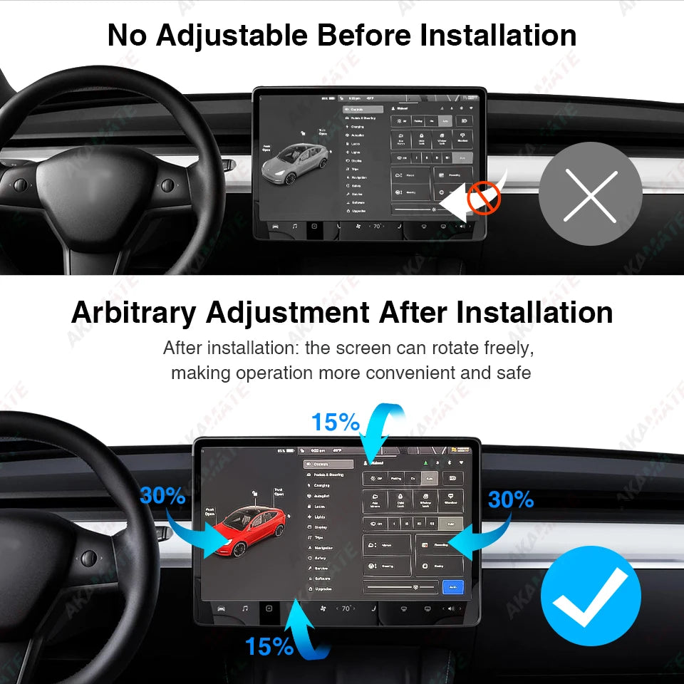Screen Rotating Bracket for Tesla 2017-2024 Model Y Model 3 Swivel Mount Highland Display Rotating Kit Monitor Rotate Holder