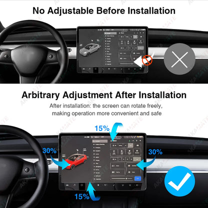 Screen Rotating Bracket for Tesla 2017-2024 Model Y Model 3 Swivel Mount Highland Display Rotating Kit Monitor Rotate Holder