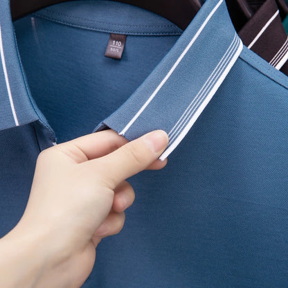 Quality Man Short-Sleeved Polo Shirt Lapel Letter Print Summer Best Seller British Style T-Shirt Outdoor Golf Leisure Men's Wear
