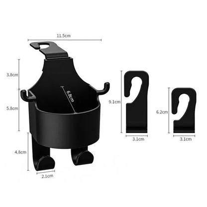 2pcs Multifunctional Hook Car Storage Rack Cup Holder Hanger Storage Box Box Durable Seat Back ABS Material