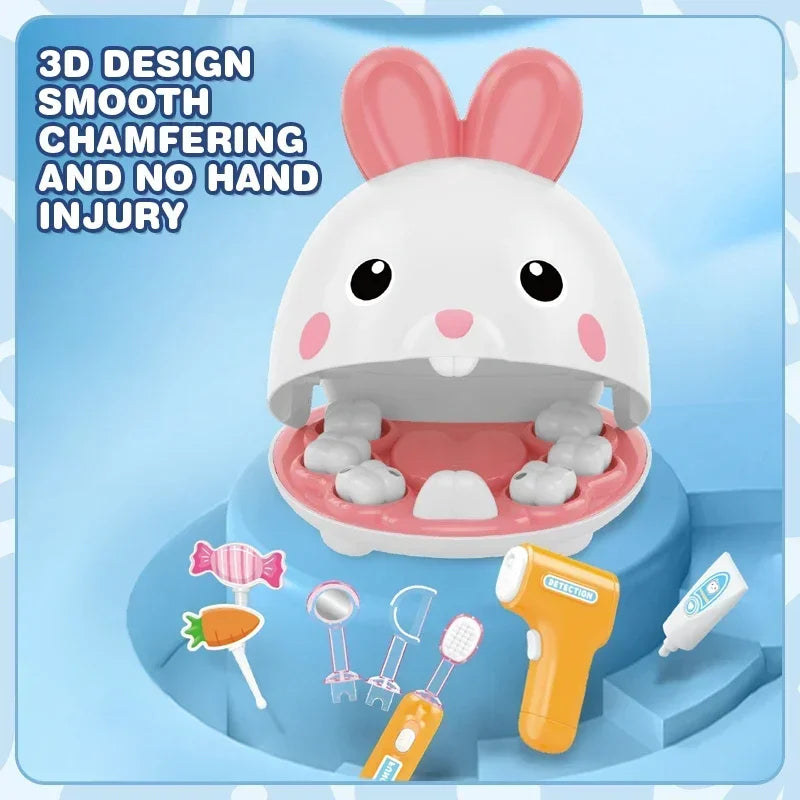 31PCS Dentist Toy Pretend Play Dental Tools Set Boys Girls Role Play Toy Simulation Scene Dental Care Doctor Toys Children Gifts