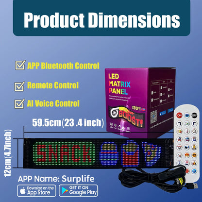 AI voice control Demon Eyes Car LED Display Programmable Flexible LED Display Soft Sign Board Pixel Custom Led Panel Christmas