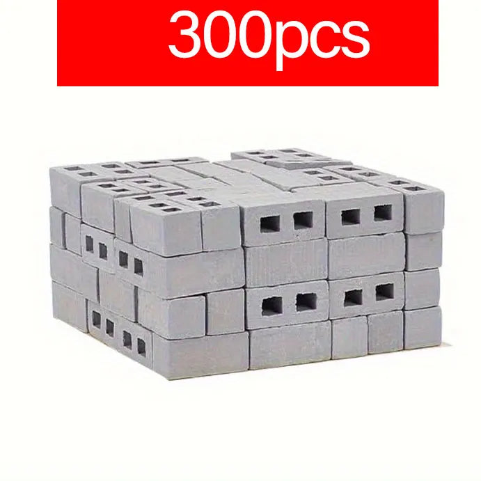 Mini Bricks 1/12 Scale Landscaping Model Tiny DIY Construction Buildings for Dollhouse Accessories Building Set