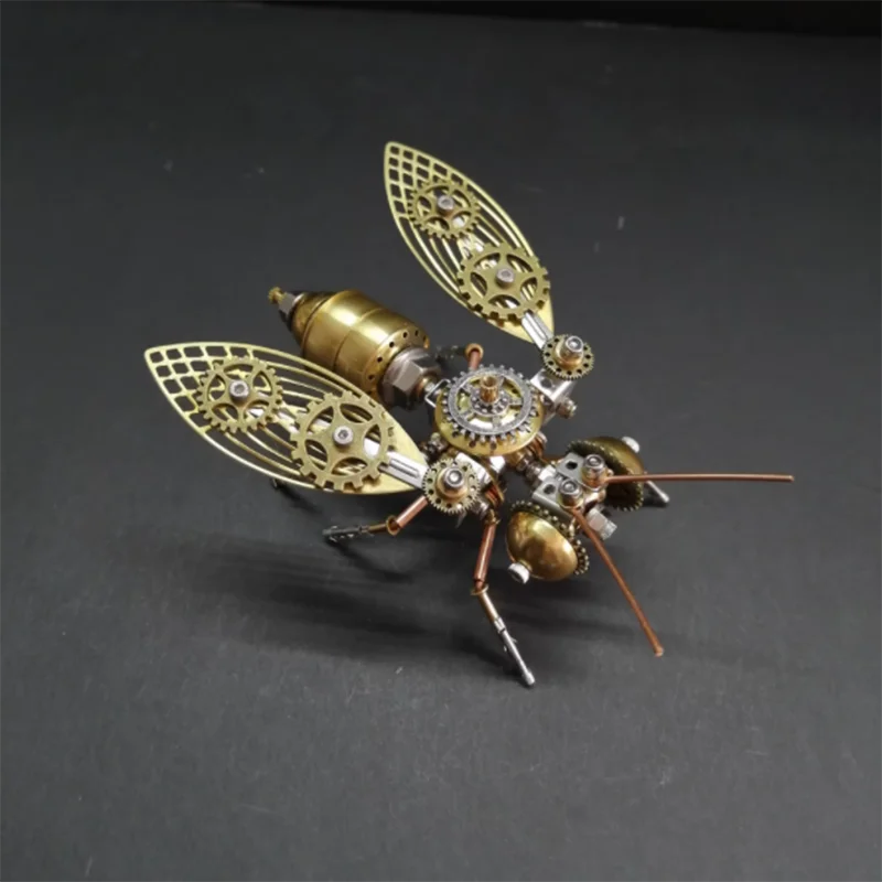 3D Cyberpunk Machinery DIY Metal Assembled Model Bee Series Insect Craft Puzzle Kit Ornament Kid Three-dimensional Creative Gift