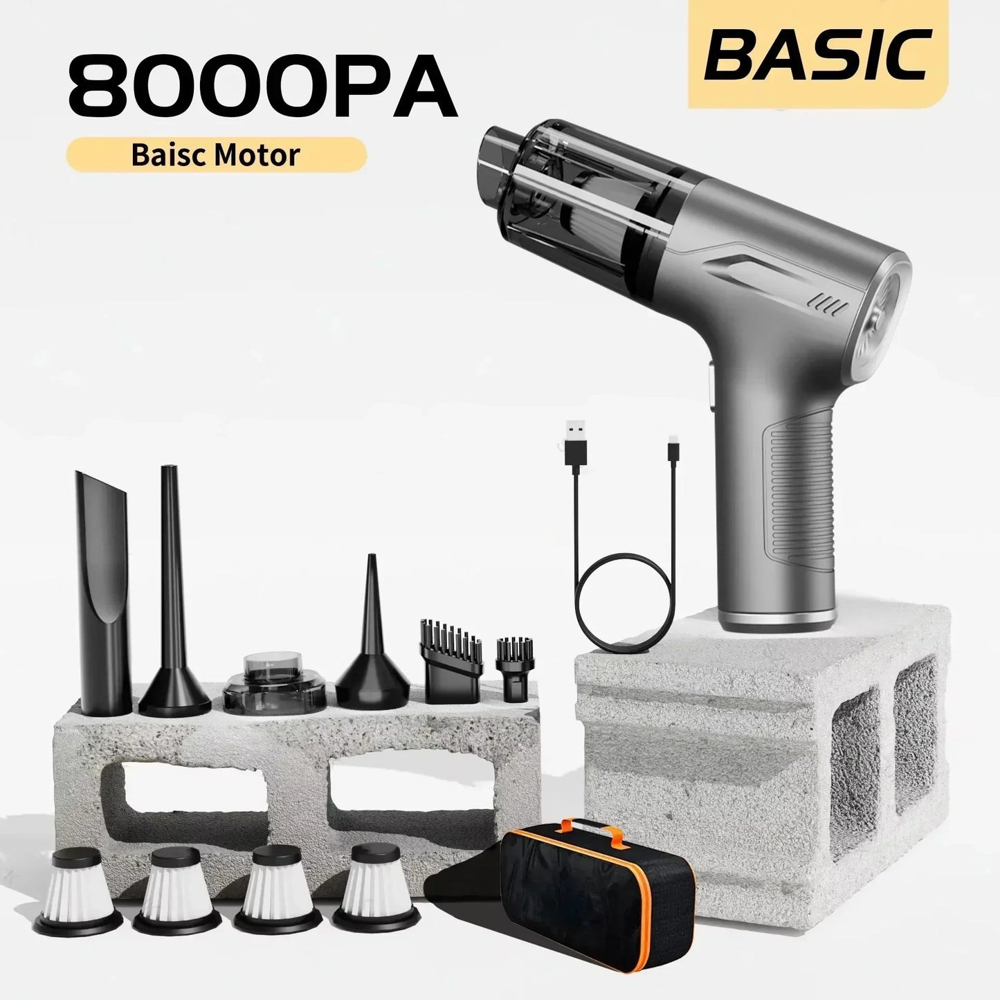 CENRR 980000PA Mini Car Vacuum Cleaner Cordless Powerful Wireless Car Cleaner HandHeld Portable Vacuum Cleaner Cleaning Machine