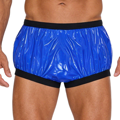 Mens Waterproof Diaper Cover Panties Elastic Waistband Glossy Briefs Leakproof Elderly Special Needs Adaptive Underwear Swimwear