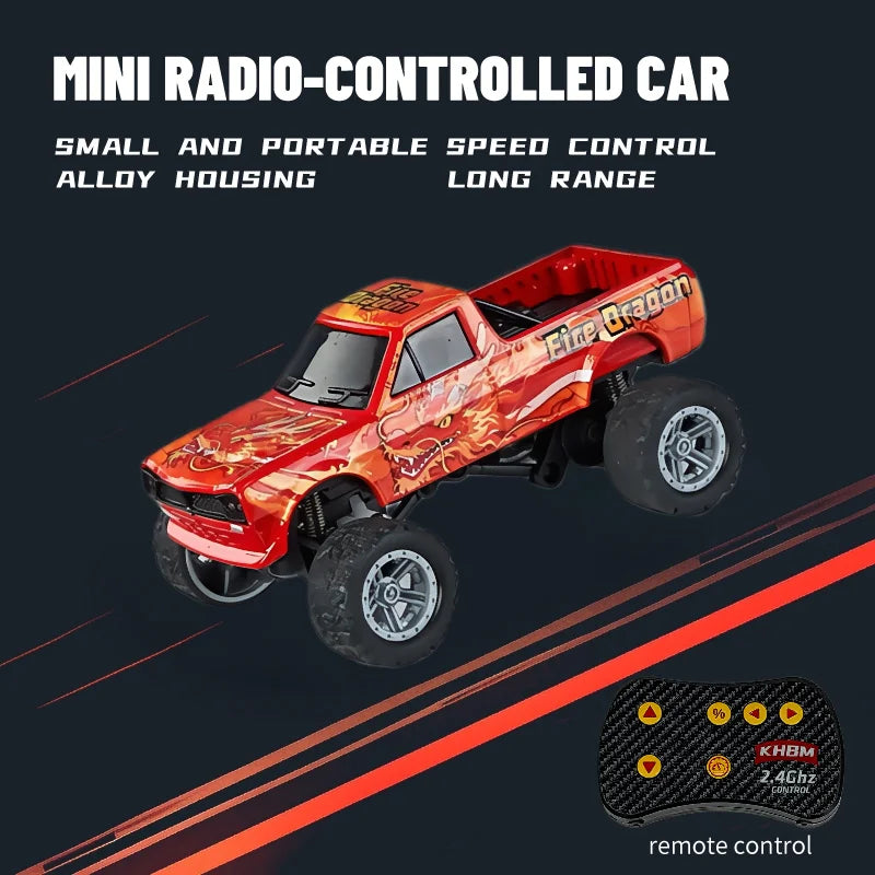 Top RC Car MINI Alloy 1/64 Remote Control Car Convenient to Carry 60 Minutes of Work Time Children's Gifts Electronic Toys
