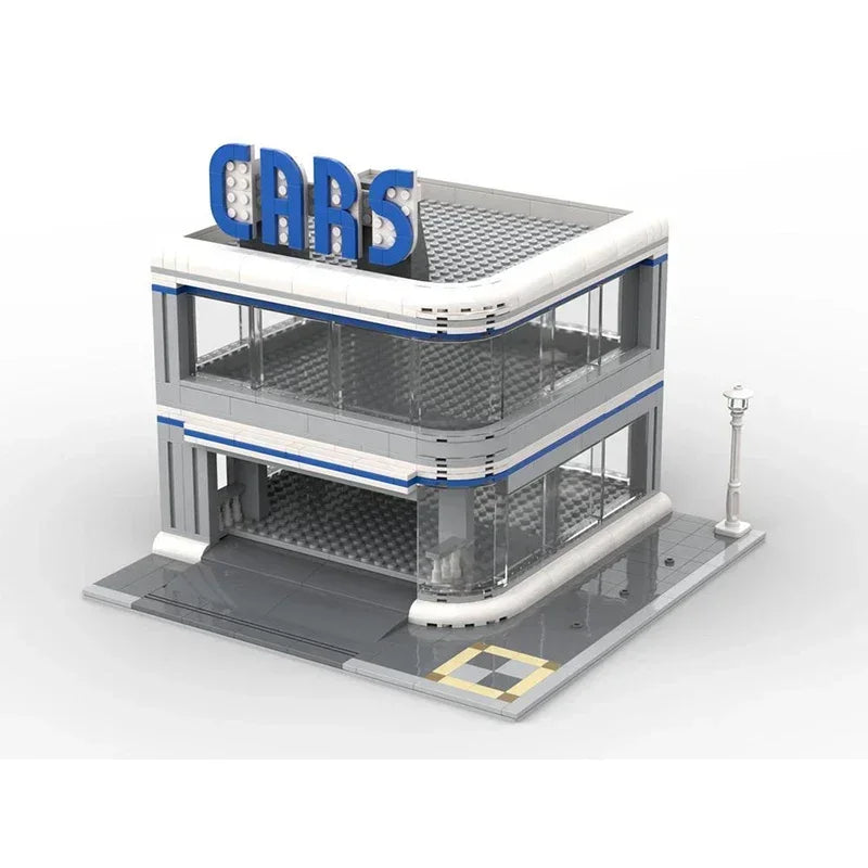 Speed Parking Model Moc Building Block Technology Brick DIY Assembly  Extra Floor Modular City Street View Toy Holiday Gifts
