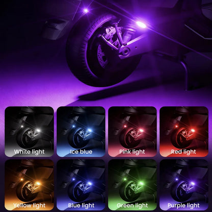 2/4/6pcs Wireless LED Strobe Lights Car Decor Atmosphere Light 8 Colors Rechargeable Led Lights Anti-Collision LED Warning Light