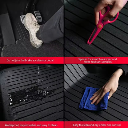 For New Tesla Model Y Juniper 2026 Modely 2025 TPE Floor Mats Model 3 Highland 2026-2025 Waterproof Luggage Mat Trunk Mats