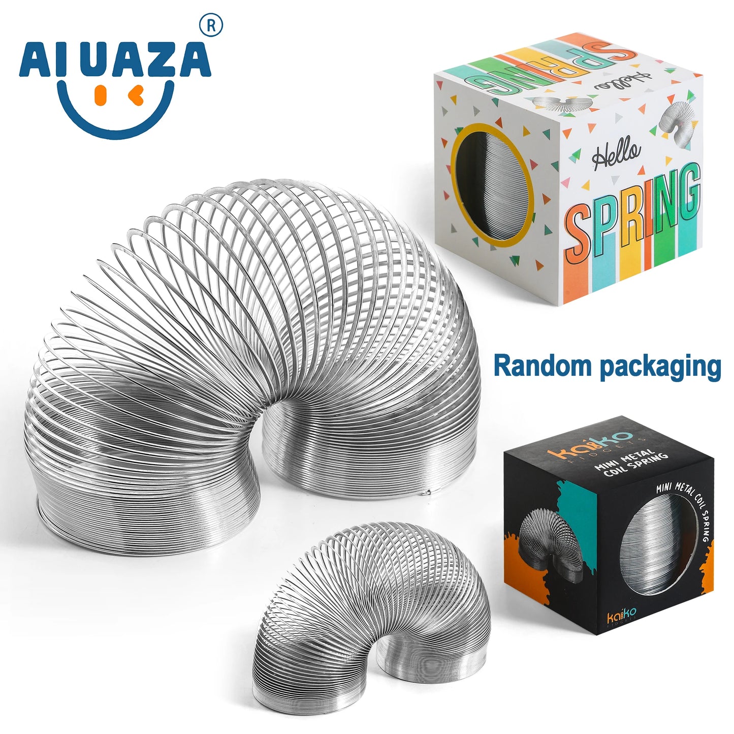 AIUAZA 1 PC decompression finger game, metal springs, mini spring party toys, adult decompression spring toys