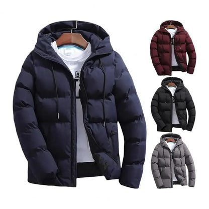 NewEuro-American Version Men's Thick Down Hooded JacketCasualWarm CoatBusiness Wear Winter Fashion TrendVersatile Windproof male