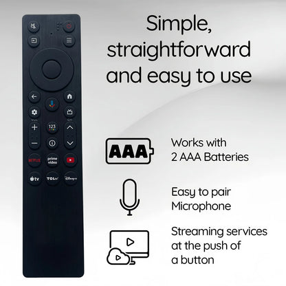 RC923A FMB1 Voice Remote Control Replacement Compatible for TCL Smart TV QLED QLED Mini Google TV's, Series Q77K ， QM6K，QM5K