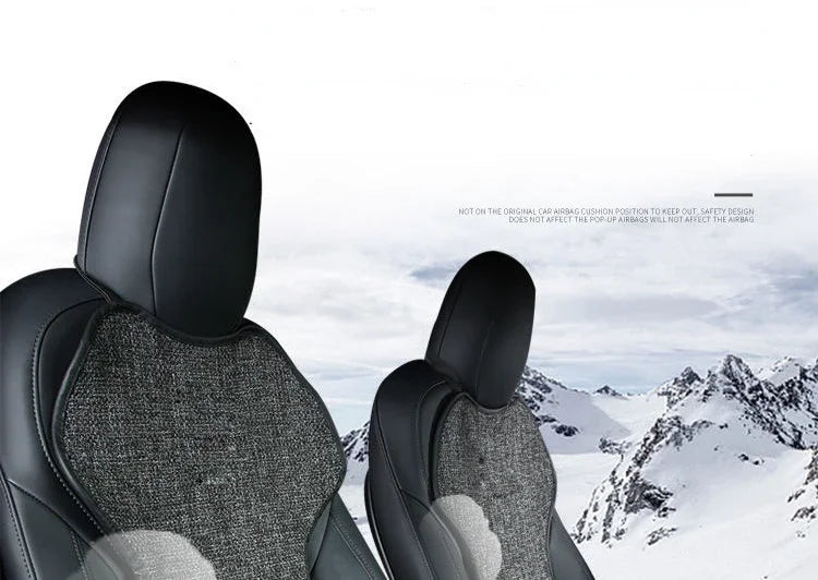 For BYD Atto 3 Seal U Song Plus EV DMI Dolphin mini Seal Seat Covers Linen Breathable Warm Car Seat Cushion Interior Accessories