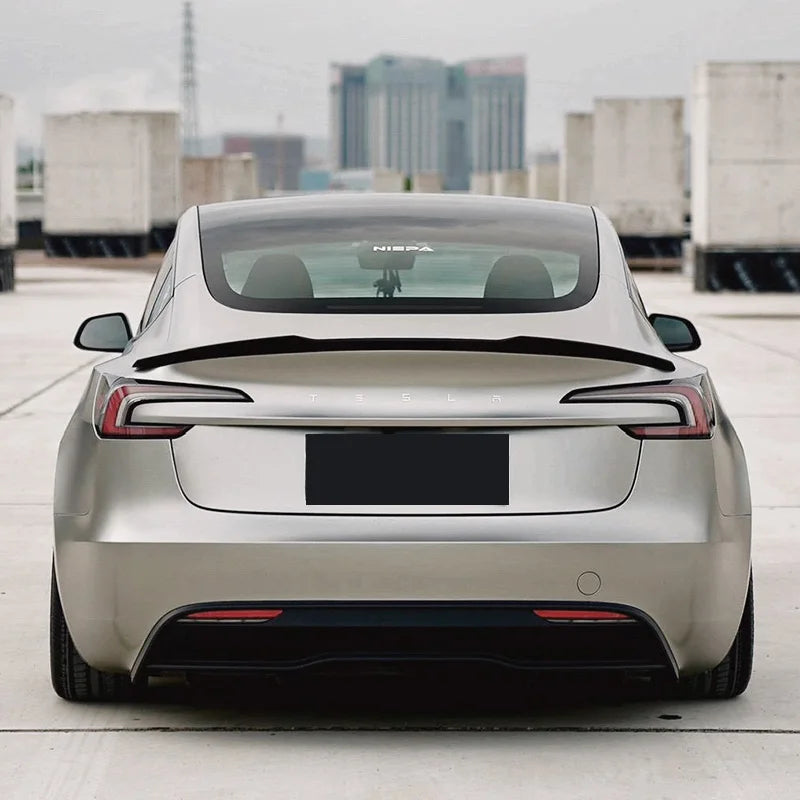 For Tesla Highland Model 3 Y 2016-2024 Front Lip Sport Bumper Spoiler Gloss Carbon Print Rear Spoiler Rear Wing Body Kits Bumper