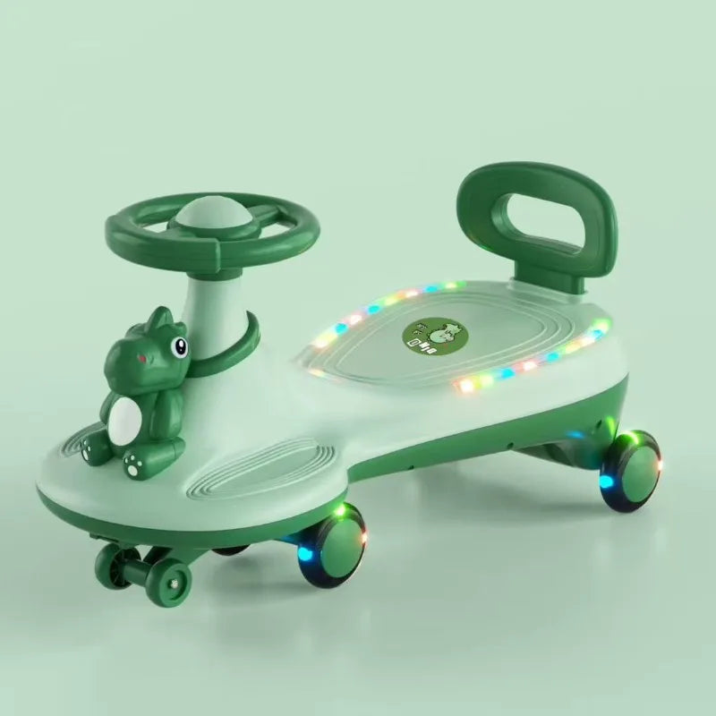 Kids Wobble Car Toy Anti Roll Swing Omnidirectional Wheels Unisex Adults Ride Children's Wiggle Car Anti-rollover