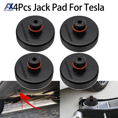 4x For Tesla Model 3 Model S Model X Model Y Car Jack Pad Adapter Rubber Battery & Chassis Protection Black For Lifting Support