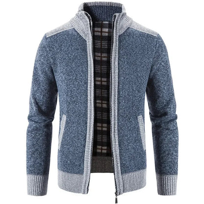 Autumn Winter Men's Thick Sweater Loose Casual Cardigan Sweater Jacket Zip Knitted Sweater Men Streetwear